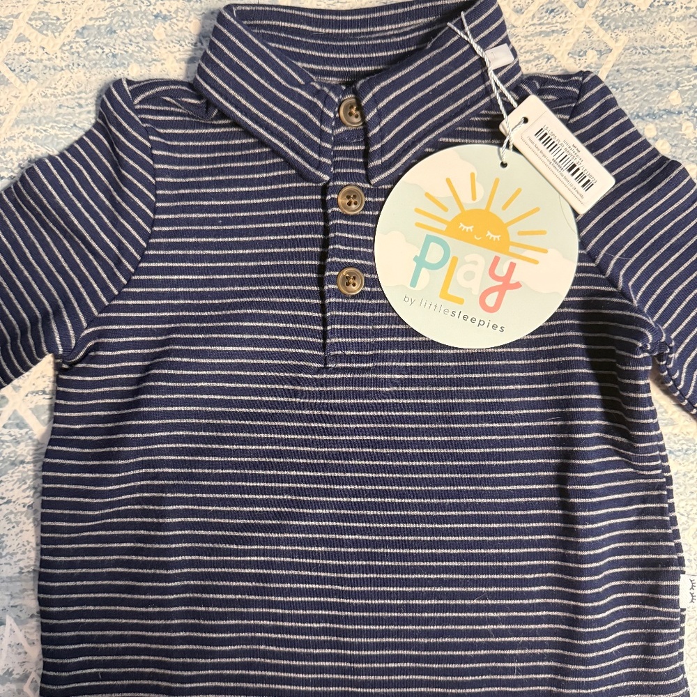 NWT Little Sleepies Play Collard Shirt